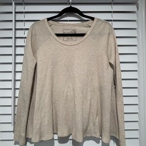 We The Free Beige Long Sleeve Top